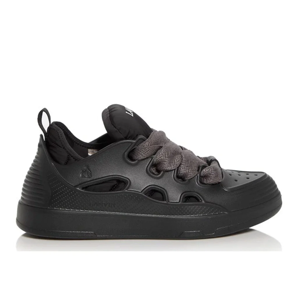 Lanvin Paris‎ Men's Molded Rubber Curb Sneaker Shoe, Anthracite, Size 43